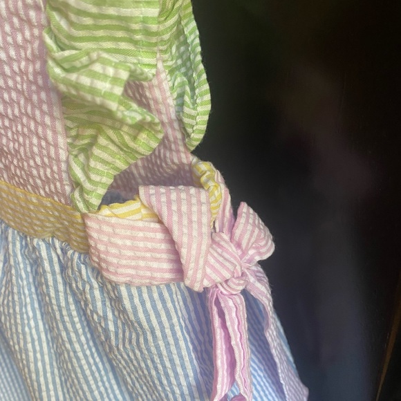 Classic Whimsy Seersucker Side Tie Dress Size 6 - Picture 4 of 4